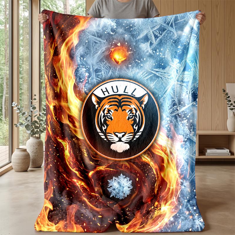 Hull City Football Print Flannel Blanket, Soft Warm Lightweight Throw Blanket for Sofa Bed Camping