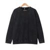 Herren Übergroßes Gewaschenes Baumwoll Rundhals Sweatshirt Lockere Passform Streetwear Herbst Winter Lässiges Oberteil