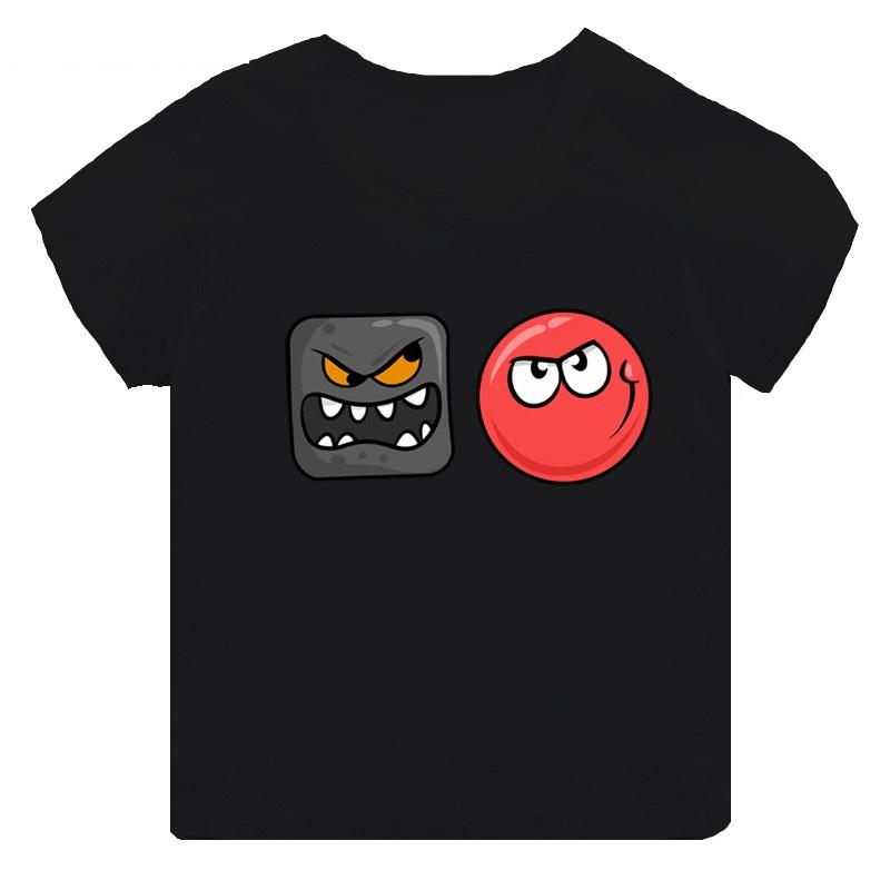 Hot Sale Red Ball 4 Print Cartoon Kids Funny Summer Tops Men Women Adults Children Boy Gril Kids Parent Child Cotton T shirt