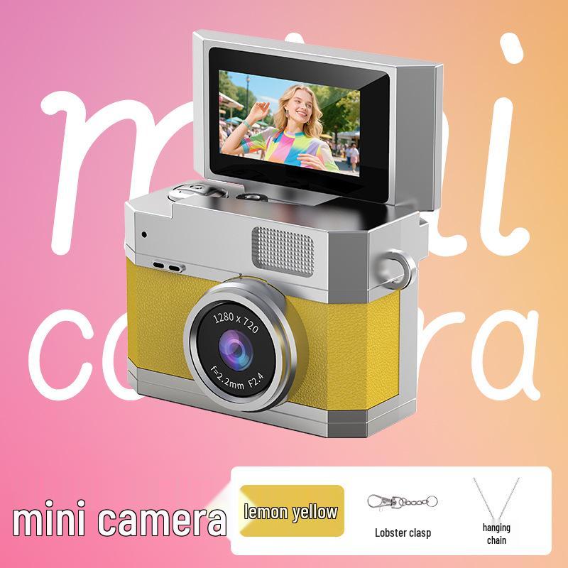 Retro Mini Flip Screen Dual Camera – Portable Entry-Level Student Pendant Camera