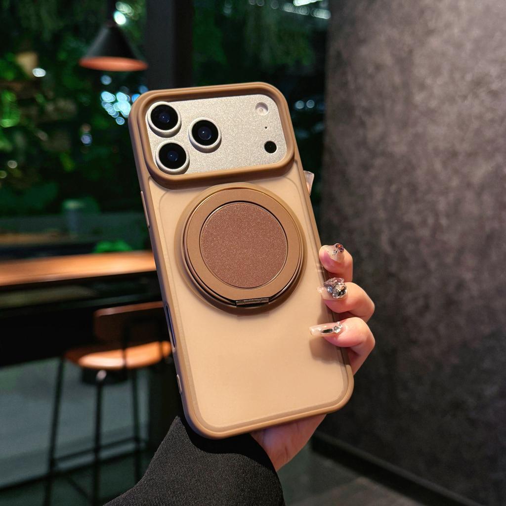 360° Roating Kickstand Ring Holder Matte Case for Magsafe Charge for iPhonne Air 17 16 15 14 Plus 13 12 11 Pro Max Armor Cover