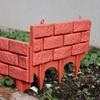 Plastic Garden Retaining Fence Brick Look Edging Border Outdoor Landscape Edging Fence Decorative Picket Panel for Flower Beds Paths Lawns Yard