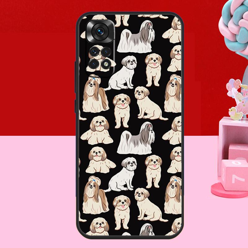 Cartoon Shih Tzu Dog Case For Xiaomi Redmi Note 12 Pro Plus Turbo 8 9 10 11 Pro 9S 10S 11S 12S 9C 10C 12C Cover