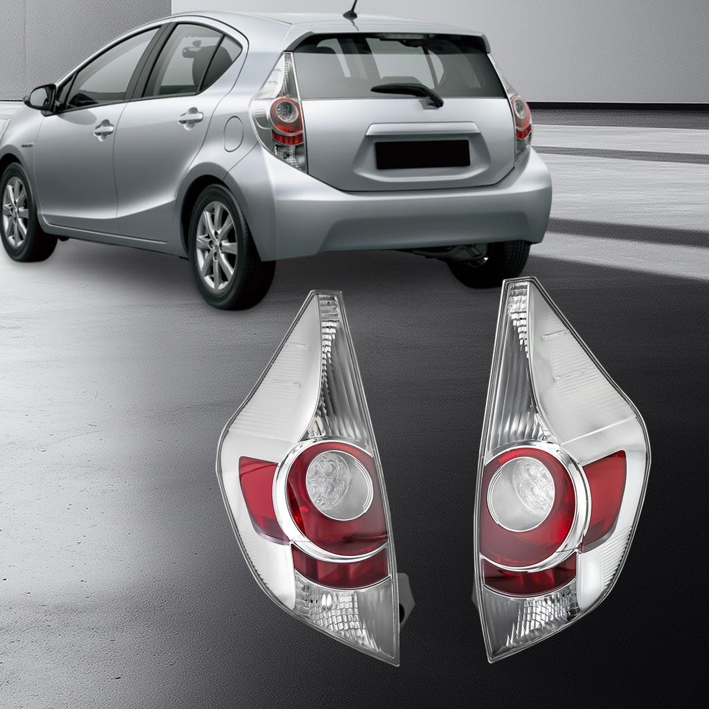 Halogen Left or Right Tail Light Assembly for Toyota Prius C 2012-14,Stable Performance Passenger Side or Driver Side Taillights