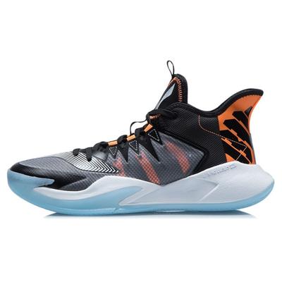 Li Ning Storm 2021 Tejido Cuero Sintético TPU Absorción de Impactos Antideslizante Resistente al Desgaste Transpirable Soporte Media Caña Zapatillas de Baloncesto ABFR007-2