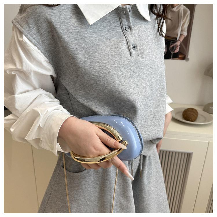 Clash Of Colours Design Personality Temperament Fashion Chain Crossbody Shoulder Small Square Women's Bags