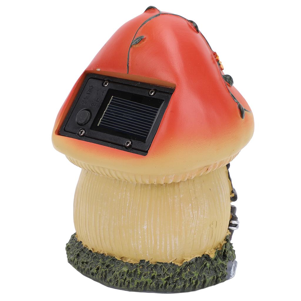 Solarbetriebene Pilzstatue für den Außenbereich, Gartenskulptur, Deko-Licht, automatischer Sensor, Ornament L