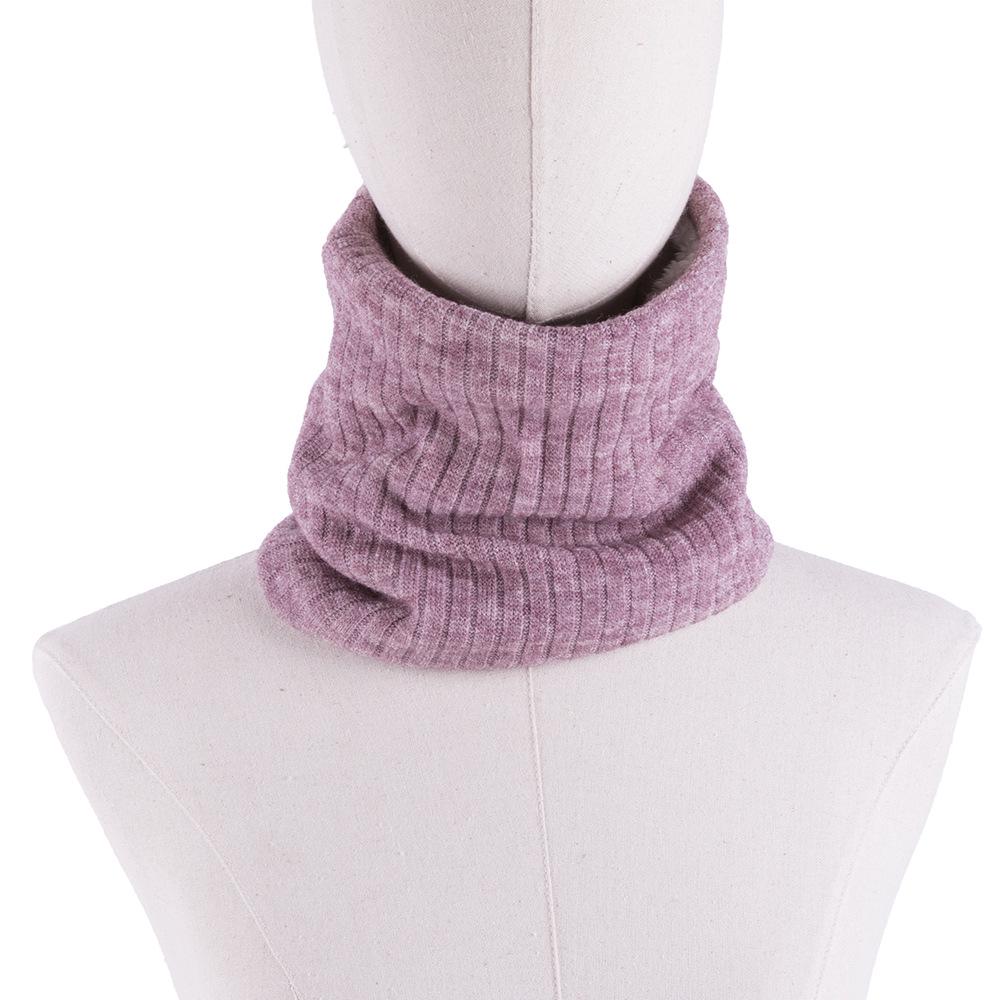 Warmer gestrickter Halswärmer für den Winter für Herren und Damen, Halsschutz für Outdoor-Fahrradtouren, Unisex, einfarbig, doppellagig, mit Fleece gefüttert