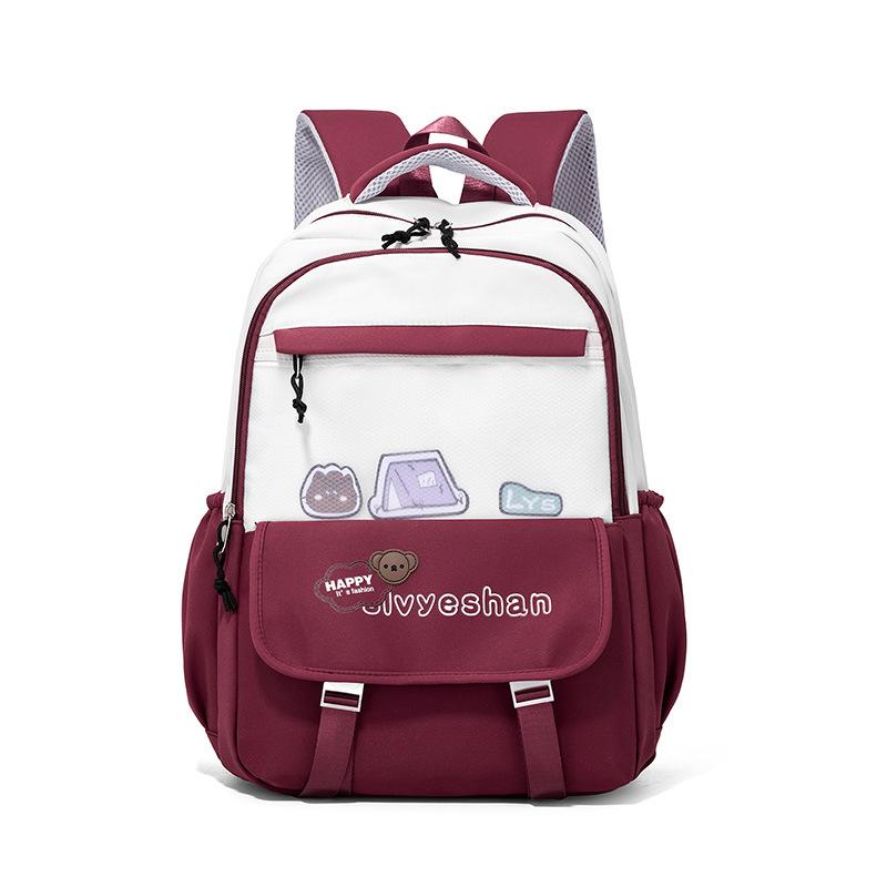 School bag new lightweight simple casual versatile junior high school students backpack men and women go out backpack computer bag
