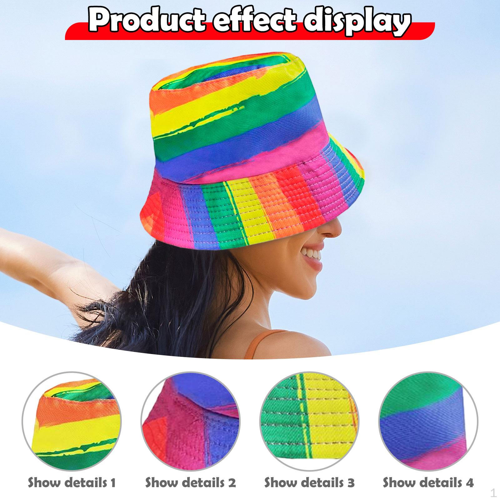 

Радужная панама Портативная Защита от солнца для пляжа Охоты Пешего туризма Отдыха на открытом воздухе Лета