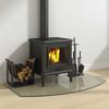 Fireplace Glass Plate Transparent 100 x 60 cm Glass