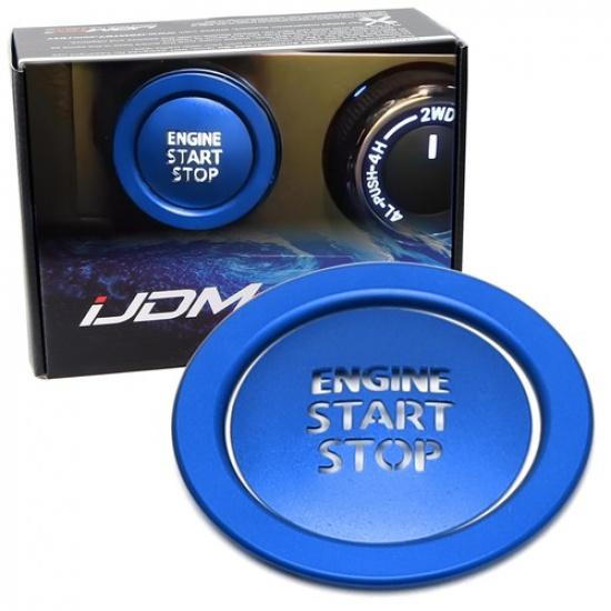 Sports Blue  Engine Start/Stop  Push Start Button w/ Ring Trim For Newer Toyota