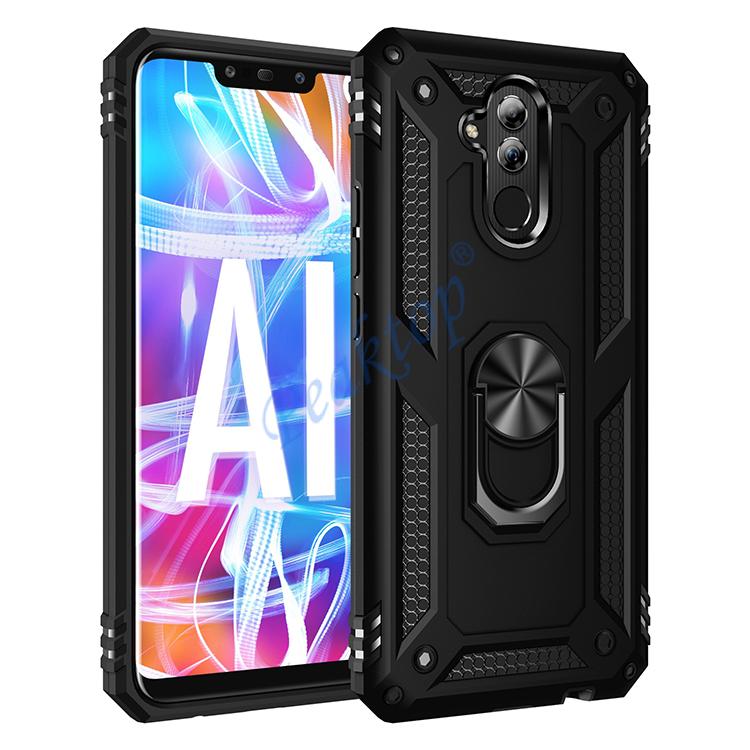Für Mate 20 Lite Abdeckung Fall für Huawei Mate 20 Lite Fall Rüstung Militärische Stoßfest Ring Halter Magnet Telefon Fall Fundas