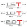 New Car 3D Metal 1.6T 1.8T 2.0T 2.8T Logo Sticker Emblem Badge Decals for Mazda KIA Renault TOYOTA BMW Ford Focus Car Styling
