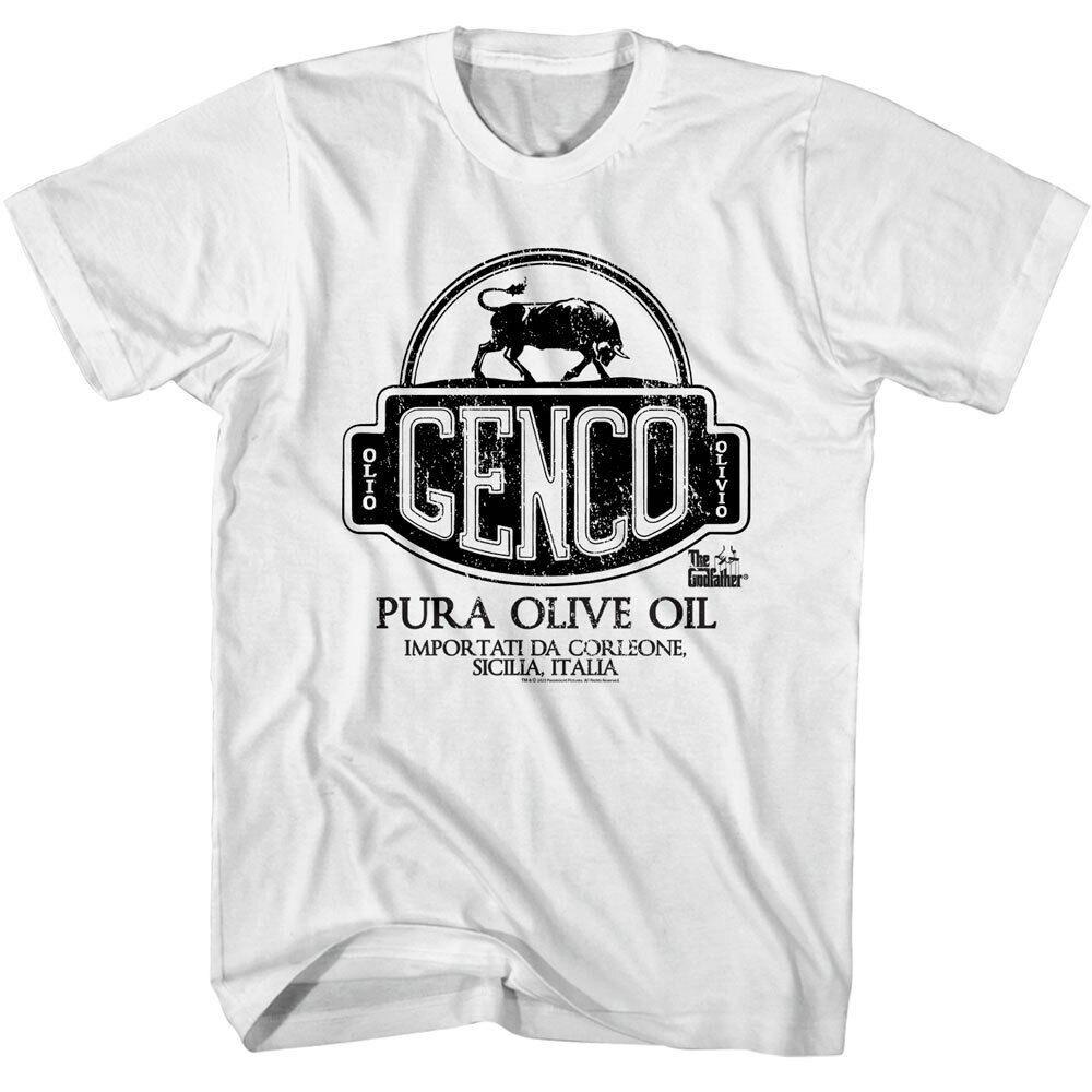 Godfather Genco Pura Olive Oil Men T Shirt Imported by Corleone Sicily Italy M