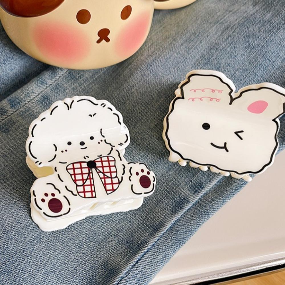 Korean Style Cartoon Animal Hair Claw Acrylic Spotted Cat Hair Clip  Hair Accessories