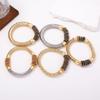 5Pcs Casual Metal Scale Bracelets Heavy-Duty Stackable Bracelets Elastic Bracelets  Jewelry Gift