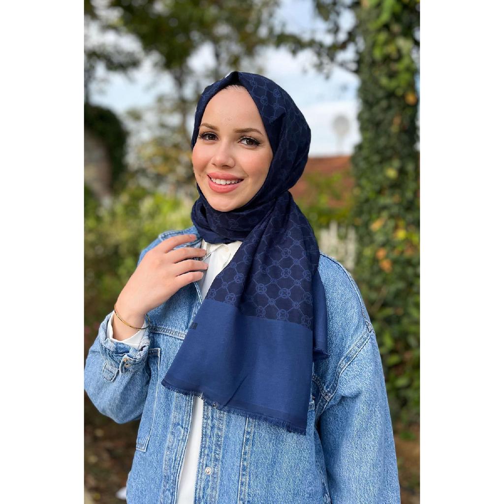 Elegance Monogram Shawl - 1090100-913 - Smoked