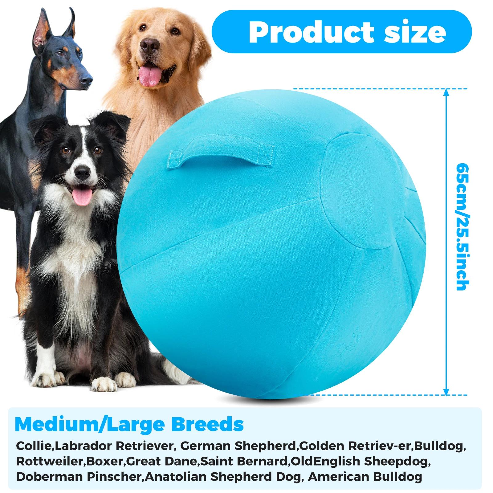 

18-дюймовый интерактивный мяч для пастушьей лошади, надувной мяч для пастушьей собаки с портативной ручкой, игрушка для пастушьего питомца, тренировка ловкости, пастух