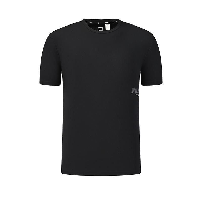 Fila Fitness Fashion Minimalist Classic Sports Training Versatile Comfortable Short Sleeve T-Shirt Men Tops Deep-Black A11M611101FBK