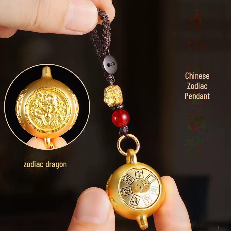 

Вращающийся брелок-подвеска в виде чайника с китайским зодиаком «Фортуна»