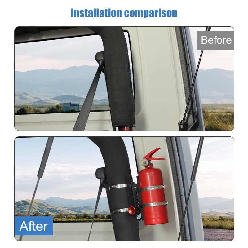 Bil Framstol Brandsläckare Fäste Rack För Jeep Wrangler TJ/JK/JL/BJ40 För Ford Bronco 2021 och uppåt För CJ/ATV Interiörtillbehör
