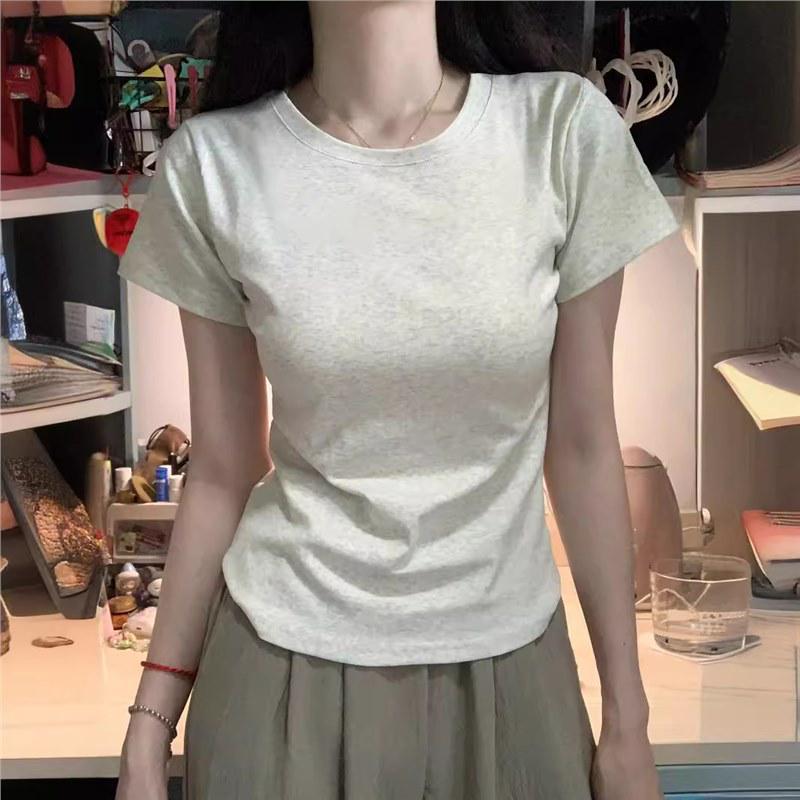 

Women s Summer Slimming Cotton Short Sleeve T-shirt - Stylish, Skin-friendly, Versatile Top Extra Large
