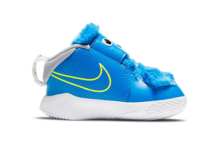 Nike Team Hustle D 9 Lil Slip Resistant Cushioning Abrasion Resistant Breathable Low top Toddler Shoes Blue White Baby CT4066-400