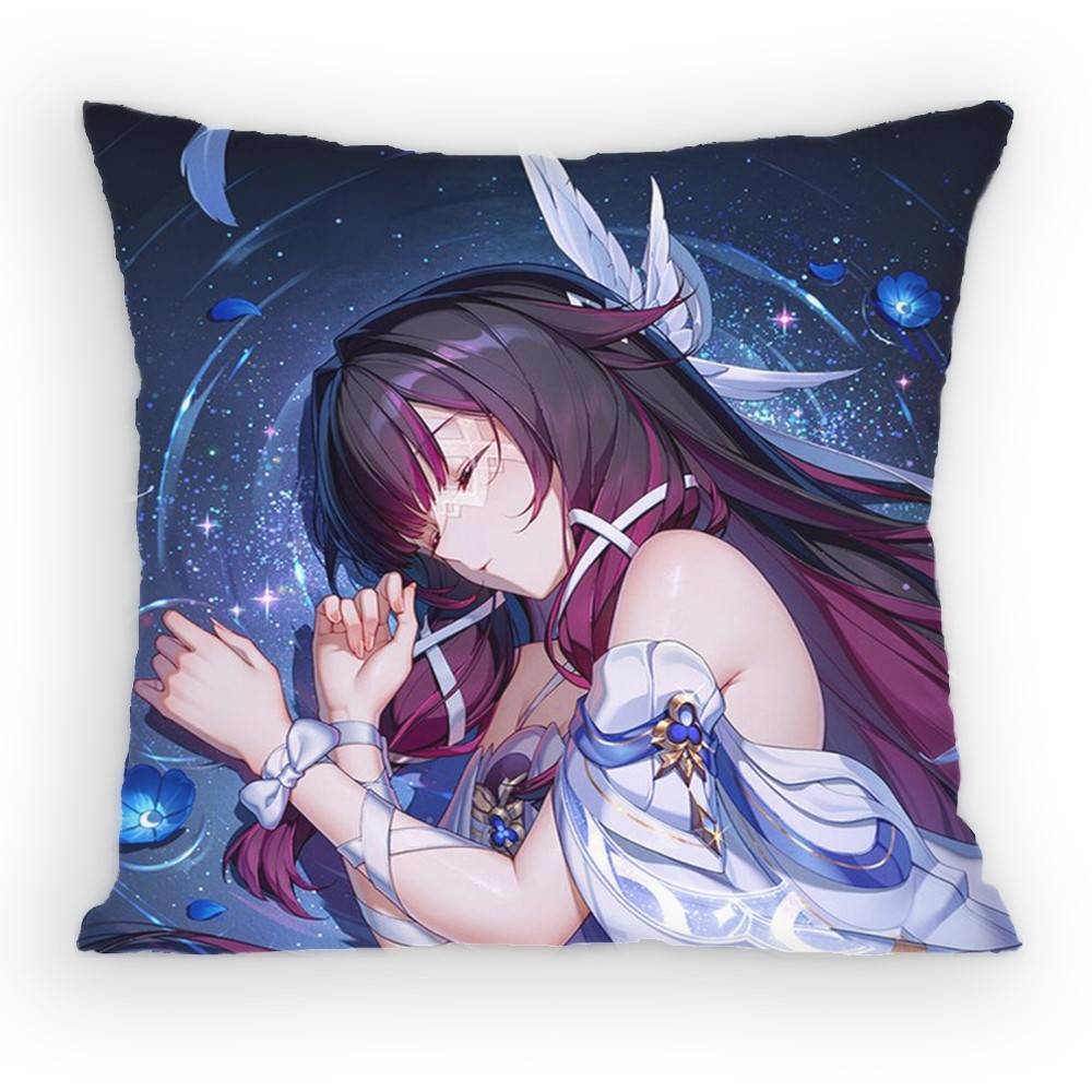 Elegant Melody Maiden Columbina Pillow Case Sofa Living Room Bedroom Headboard Backrest Cushion Square Cushion Nap Time