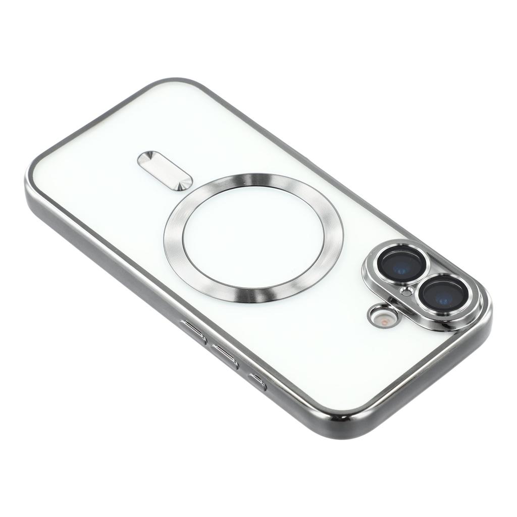 For iPhone 17 Case Compatible with MagSafe Electroplated TPU Phone Cover with Lens Film