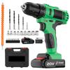 20V Cordless Keyless Drill Set Electric Screwdriver Mini DIY Variable Speed Brushed Motor EU Warehouse Battery Power Source