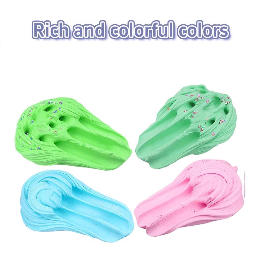 60ml Cross-border Peach Bubblegum Cotton Clay Puff Slime