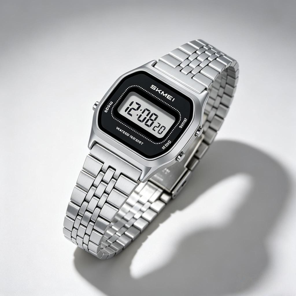 Women's Digital Watch SKMEI Rose Gold Retro Stainless Steel 2651