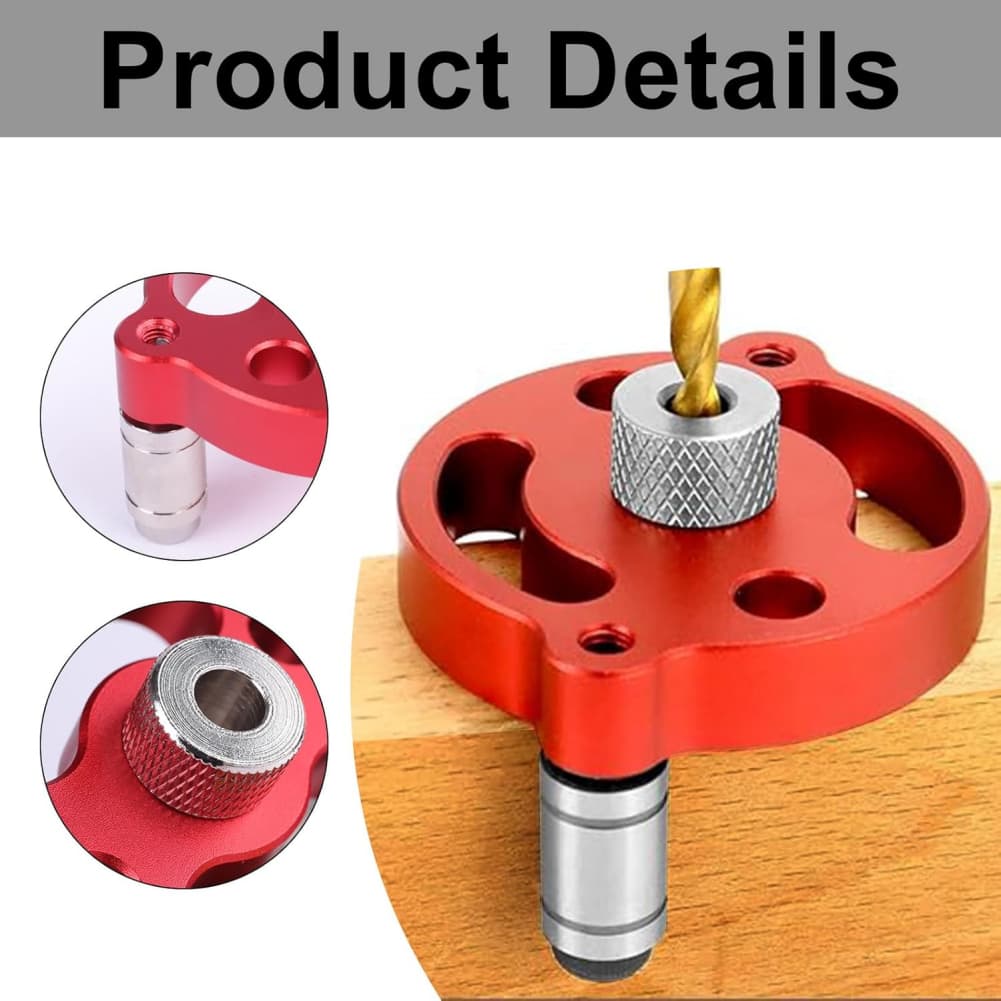 DIY Woodworking 3mm-10mm Drill Alignment Jig Woodworking Drill Bushing Kit Anodized Aluminum Precision Center Lines