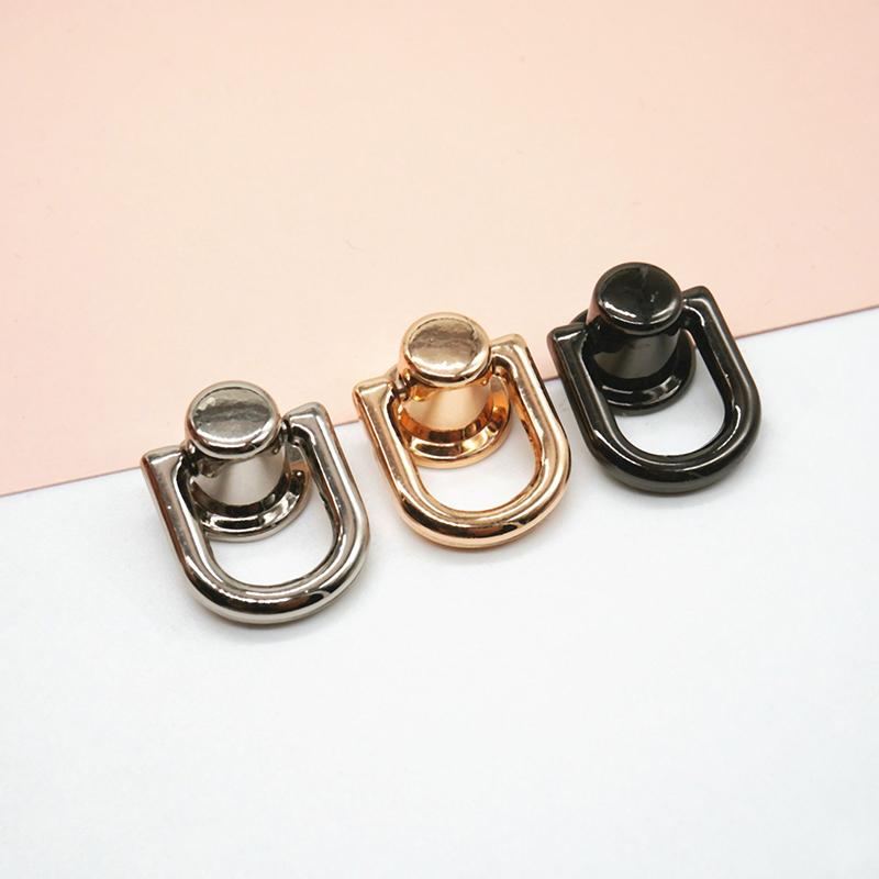 Maskinvaretilbehør D-formet ring Veske sideklemmespenner Metallspenne Veskekjede Håndtak Kobling Veskestropp