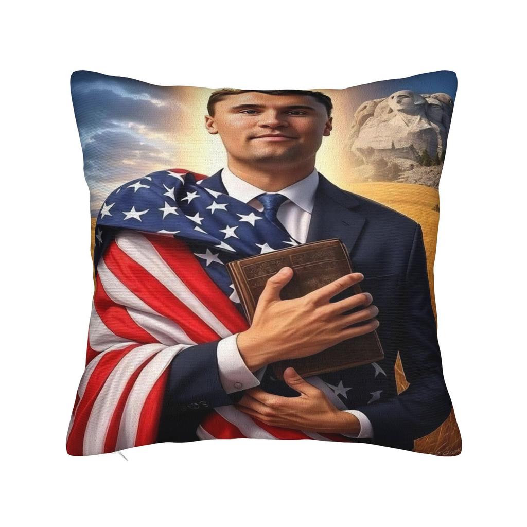 Charlie Kirk Angelic Advocate Pillowcases Morden Pillow Case For Sofa Couch Bed Living Room Soft Pillow Cover