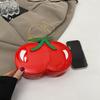 Women's Funny Cherry Shape Shoulder Crossbody Bag Cute Personalized Chain Design Small Purse and Handbag AVE