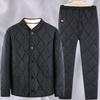 Men's Lamb Wool Coat Set: Thick Cotton-Padded Winter Jacket for Middle-Aged and Elderly, Plus Size Available