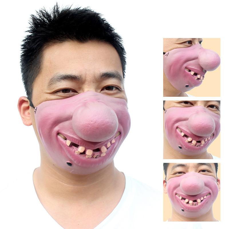 Funny Half-Face Latex Mask