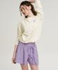 Leijibi [Set] Cotton Candy String Women'S Rash Guard + Wrap Skirt Culottes Coconut