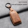 Leather Car Key Case Protector Cover For Mitsubishi Xpander Outlander L200 Asx Pajero Eclipse Cross Montero Soft Lancer Mirage