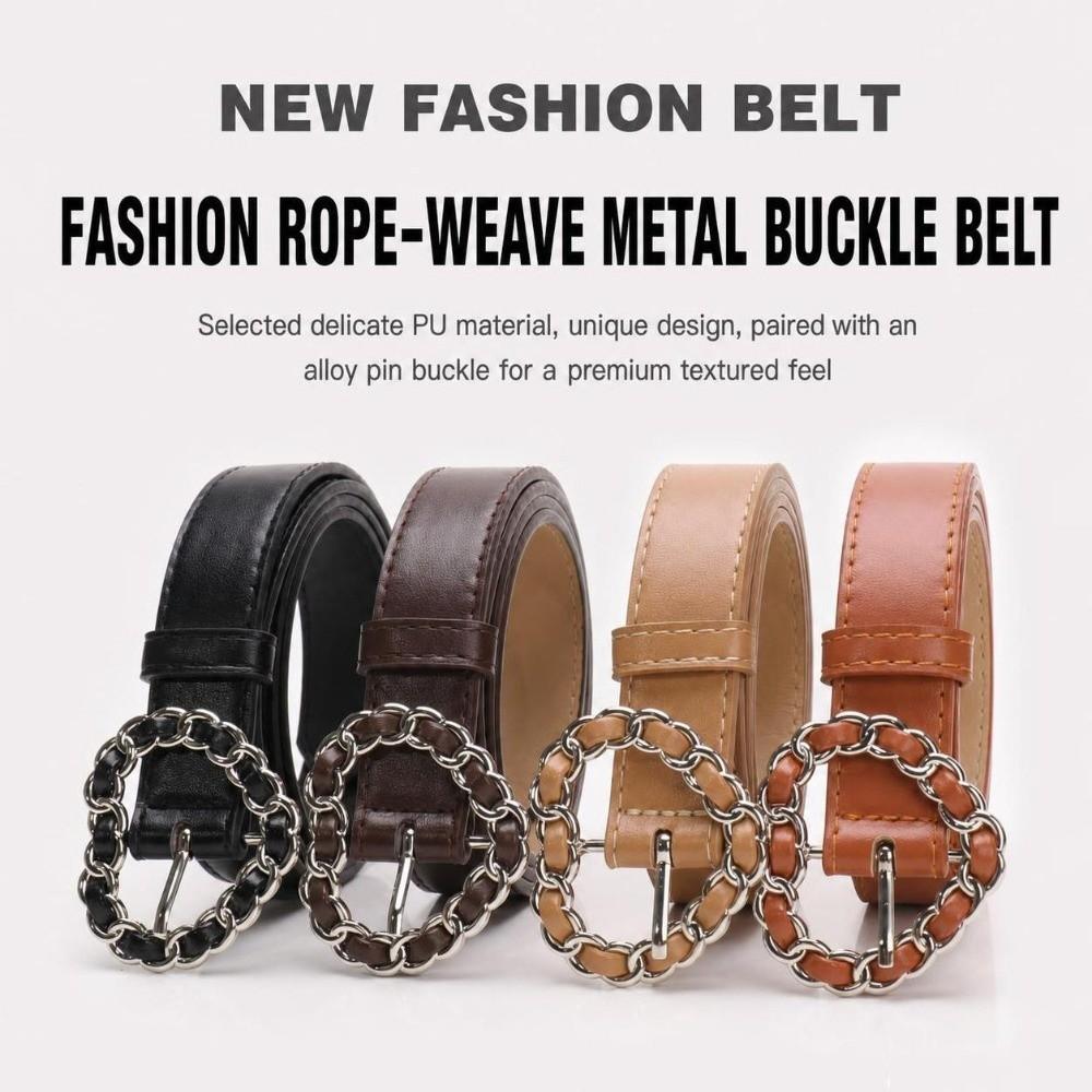Adjustable Decorative Waist Belt Y2K PU Leather Belt Heart Buckle Belt  For Dress Jeans Skirt