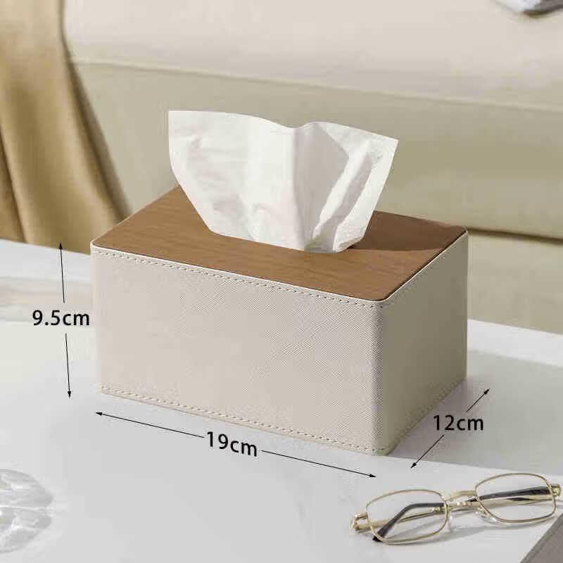 Modern Oak Wood Tissue Box
