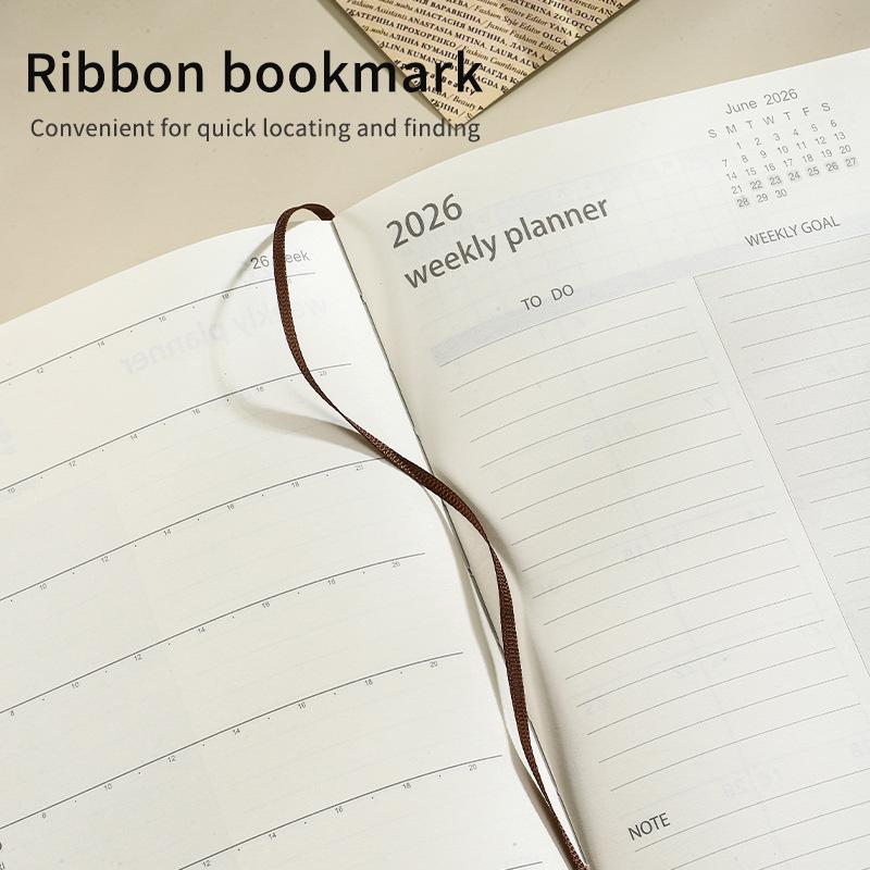 In Stock: 2026 English Weekly Planner A5 - Cross-border Agenda & Yearly Calendar Book