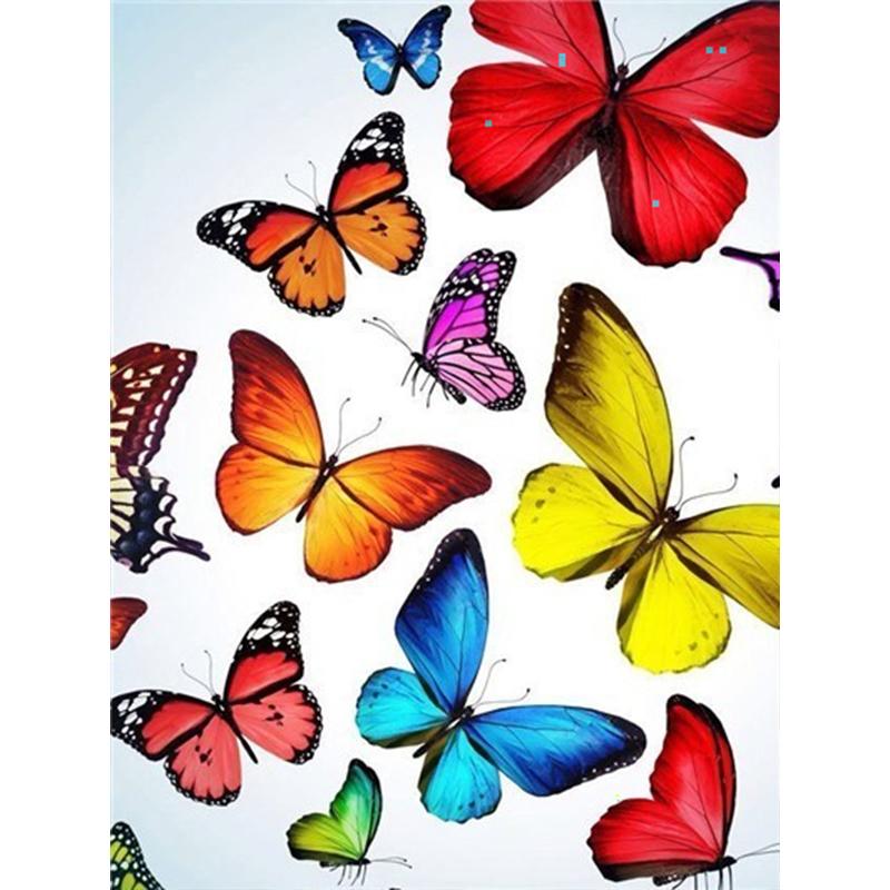Full Round Diamond Painting Flower Butterfly Pictures Of Rhinestones Diamond Embroidery Animal Cross Stitch Home Decor