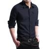Men's Cotton Long-sleeved Shirt Korean Slim Youth Shirt Military Style