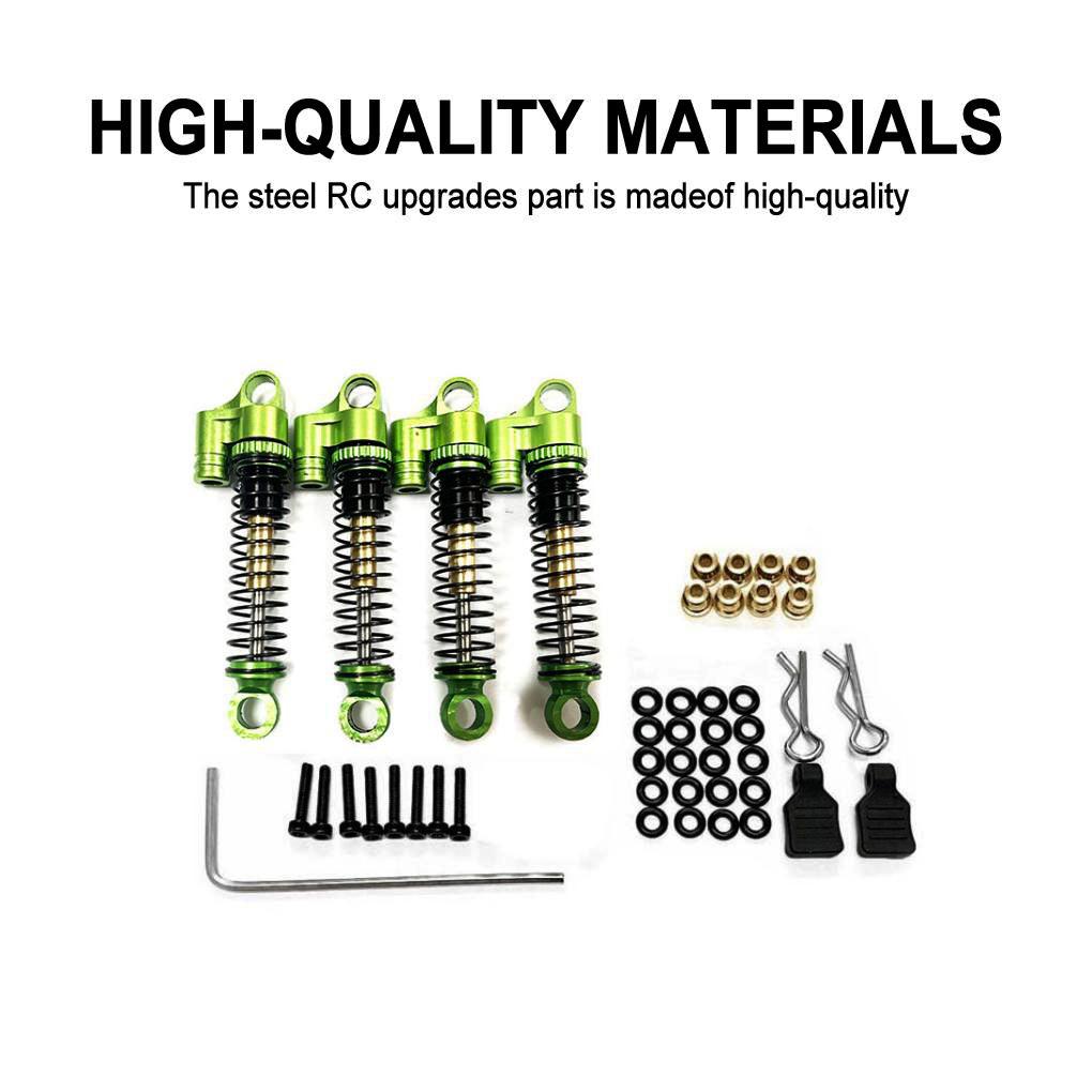 4pcs Aluminum Alloy 1/24 Front Rear Shock Absorber For Axial SCX24 RC Car Part RC Car Accessories Replacement Parts