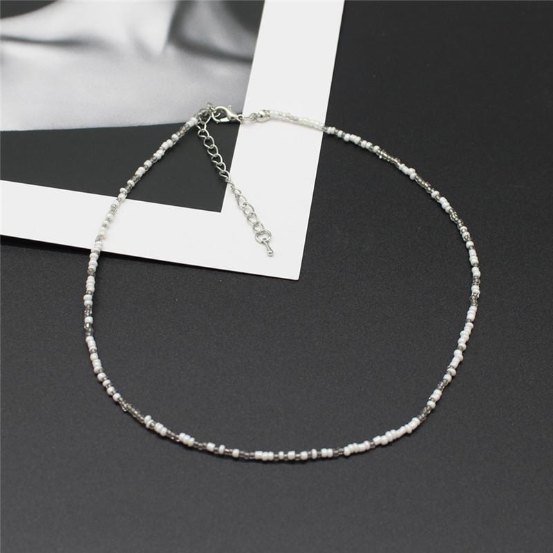 New Korean Sweet Colorful Chokers Collar Boho Seed Beaded Clavicle Necklaces for Women Girls Trendy Jewelry