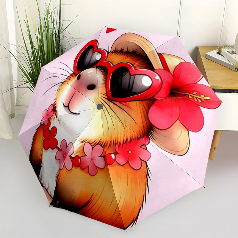 

1pc Sunglasses Guinea Pig Automatic Folding Umbrella, 8-Rib Iron Frame, Casual Outdoor Accessory for Birthday Festival Gifts yy251128119