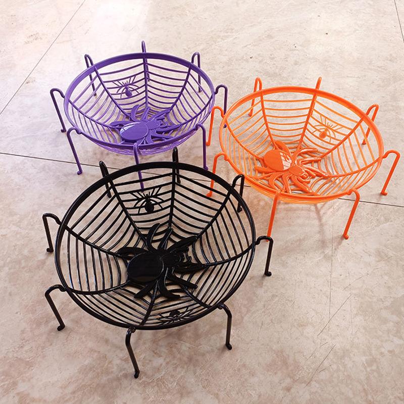 

Хэллоуинская сливная корзина Корзина для конфет Корзина Паутина Фруктовая тарелка Корзина Лишуй Корзина с фруктами